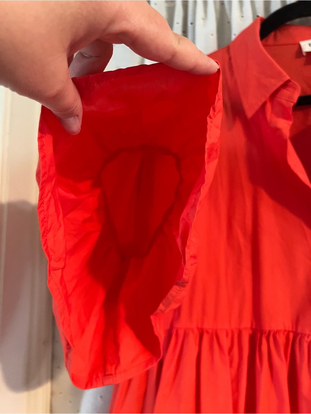 BiBi Two-Tone Red & Pink Button Babydoll Tunic - Picture 4 of 8